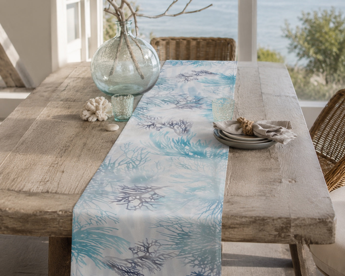 Soft Coral Table Runner